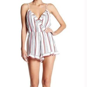 Tularosa Amelia Striped Shorts Romper - Small